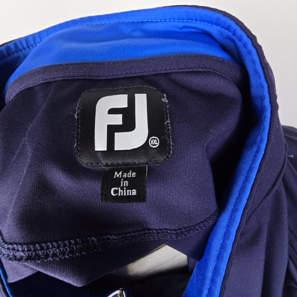 FootJoy Men’s XXL 1/4 Zip Pullover Navy Blue Golf Performance Stretch FJ Sweater - Picture 8 of 10